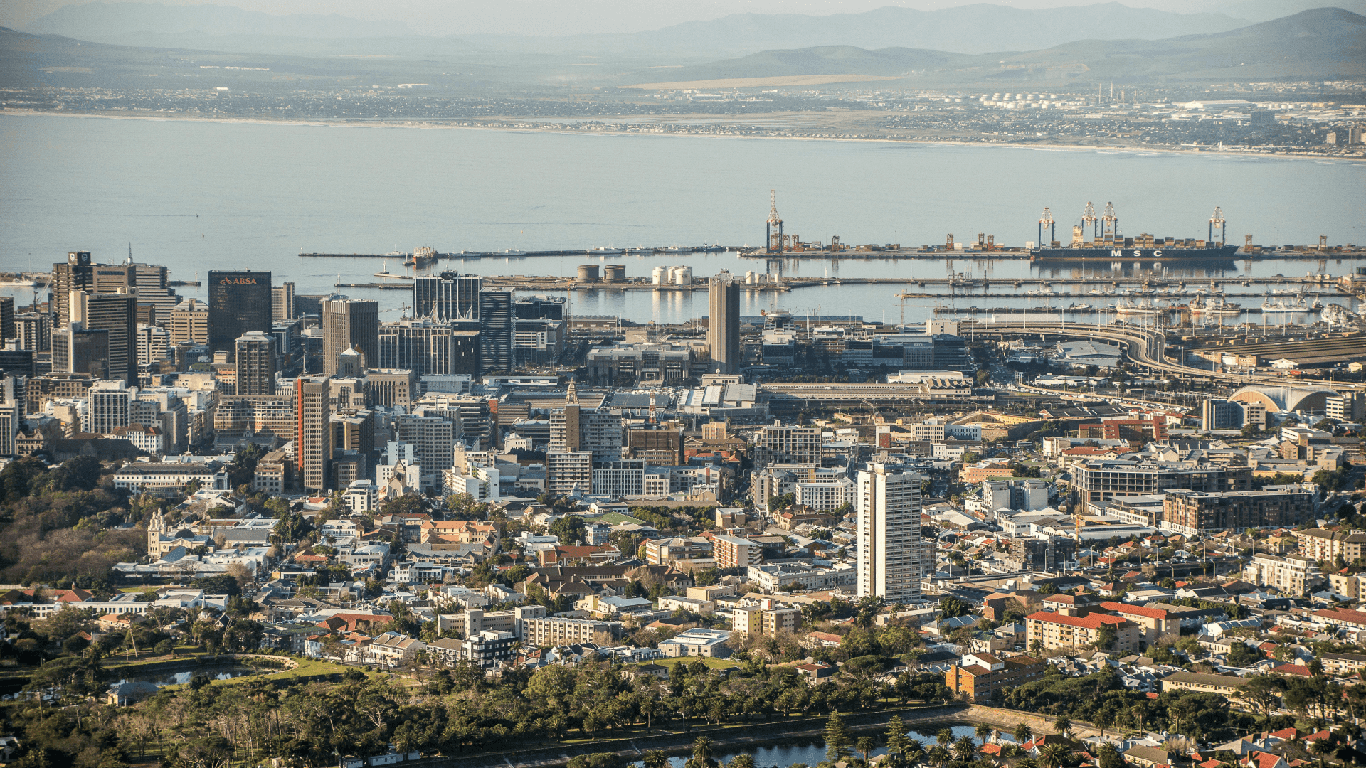 Aerial View of Cape Town