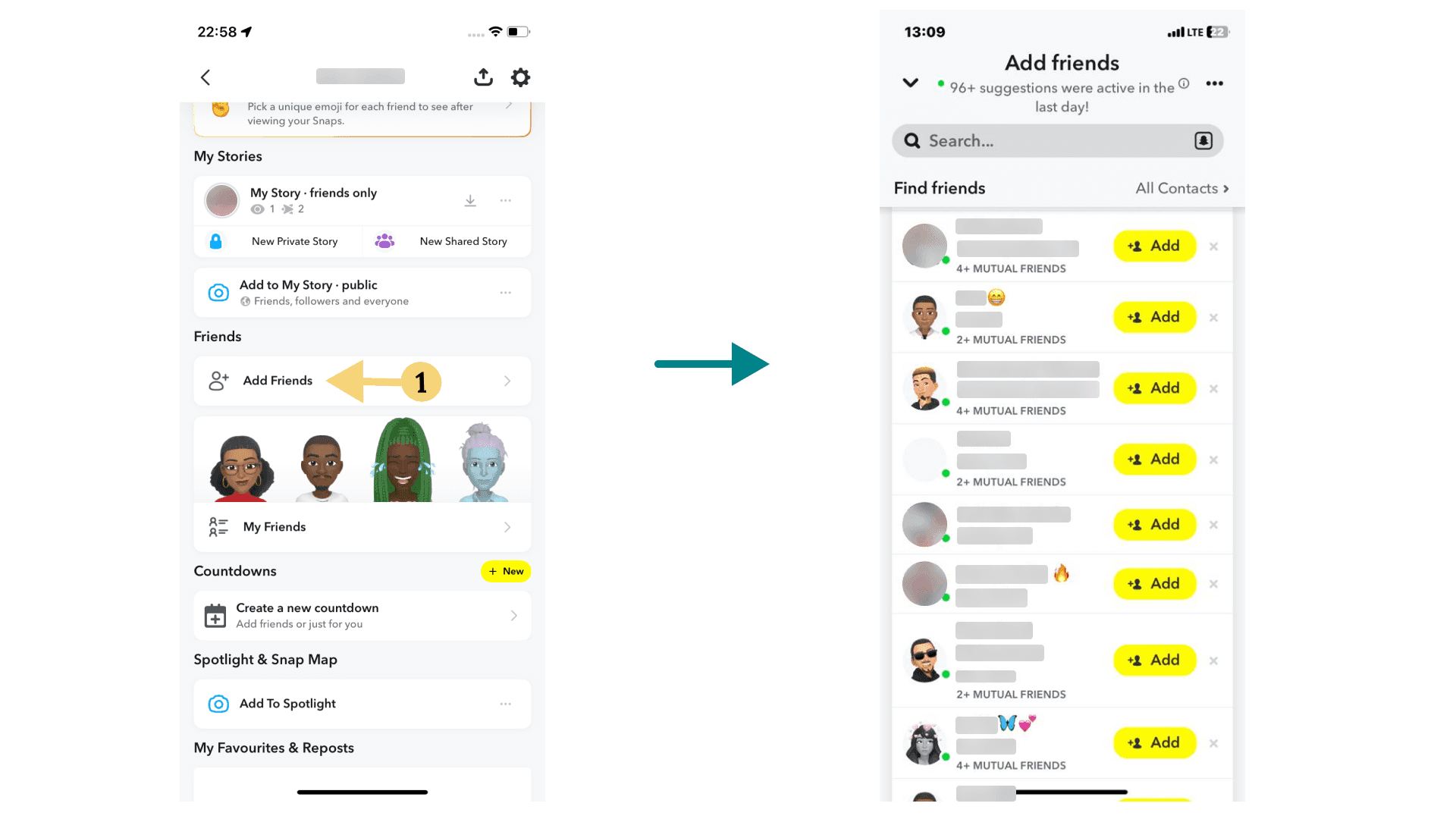 How to see mutual friends on Snapchat?